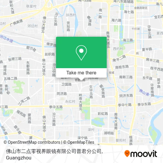 佛山市二点零视界眼镜有限公司普君分公司 map