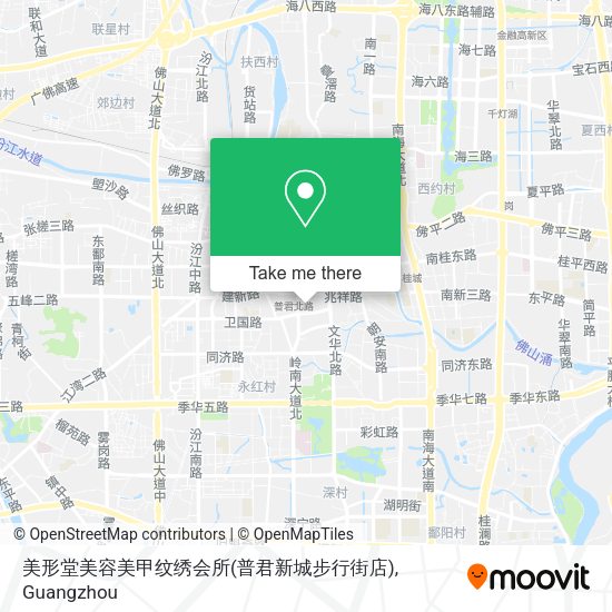 美形堂美容美甲纹绣会所(普君新城步行街店) map
