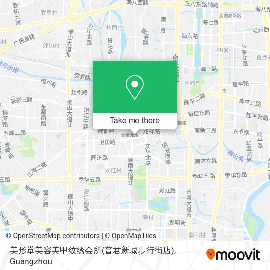美形堂美容美甲纹绣会所(普君新城步行街店) map