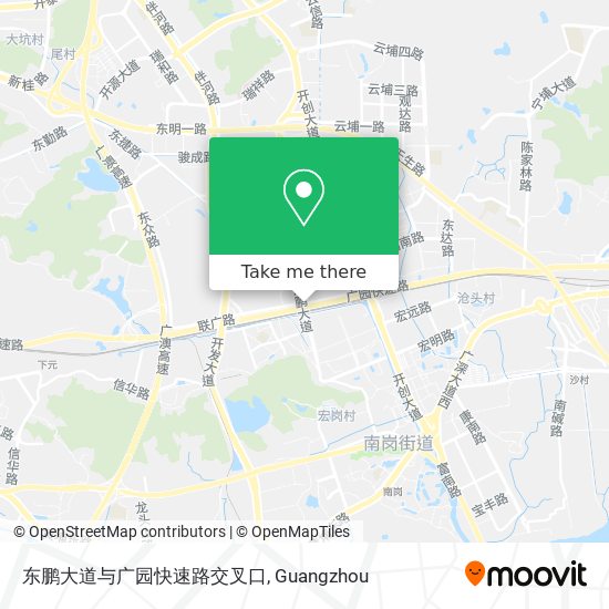 东鹏大道与广园快速路交叉口 map