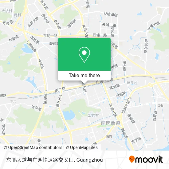 东鹏大道与广园快速路交叉口 map
