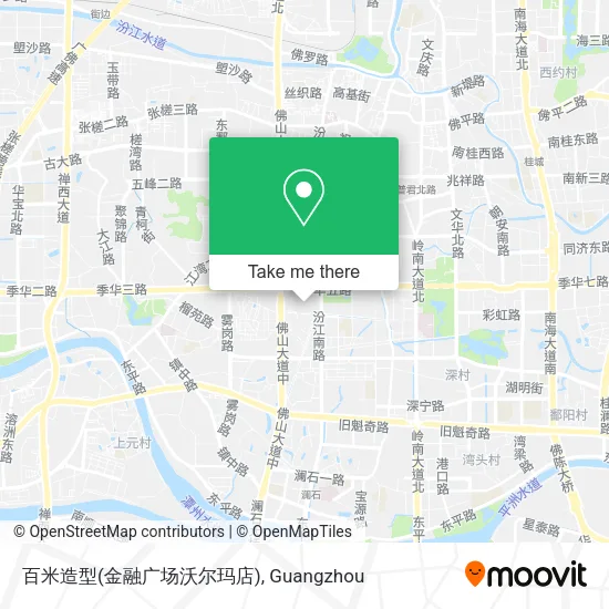 百米造型(金融广场沃尔玛店) map