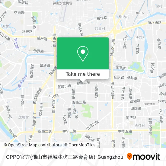 OPPO官方(佛山市禅城张槎三路金育店) map