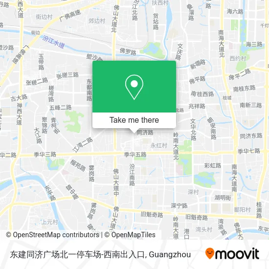 东建同济广场北一停车场-西南出入口 map