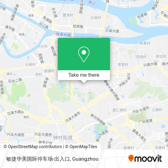 敏捷华美国际停车场-出入口 map