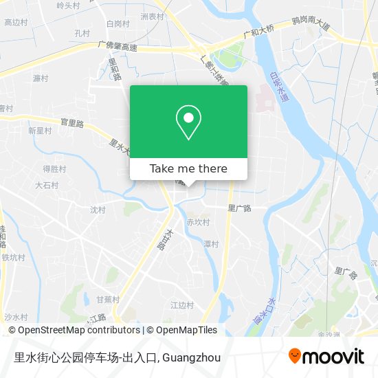 里水街心公园停车场-出入口 map