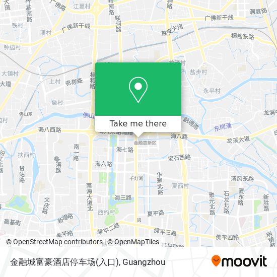 金融城富豪酒店停车场(入口) map