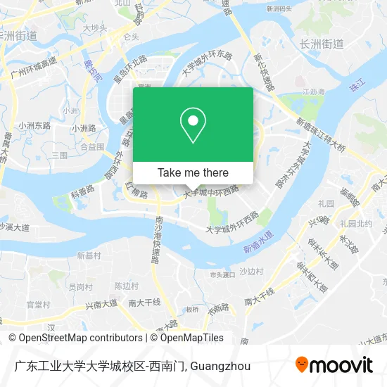 广东工业大学大学城校区-西南门 map