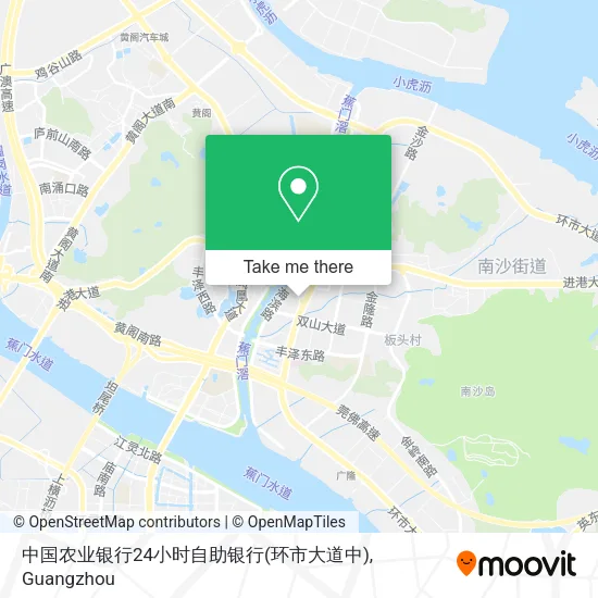 中国农业银行24小时自助银行(环市大道中) map