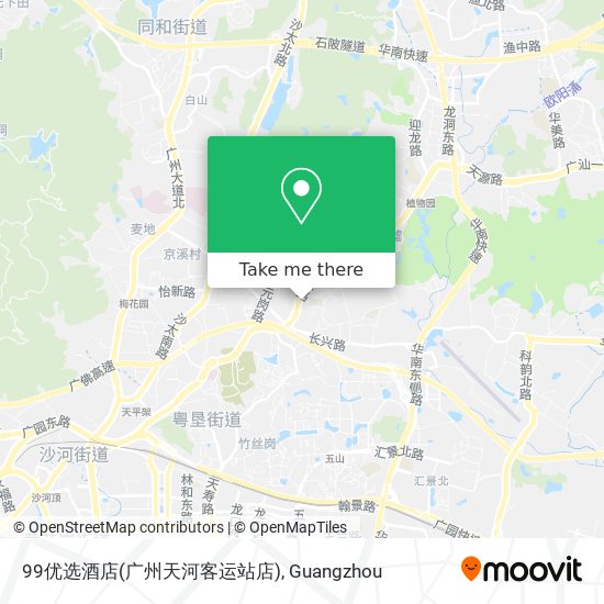 99优选酒店(广州天河客运站店) map
