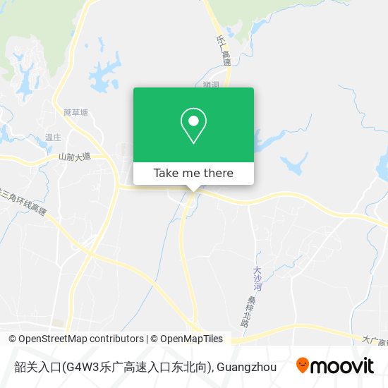 韶关入口(G4W3乐广高速入口东北向) map