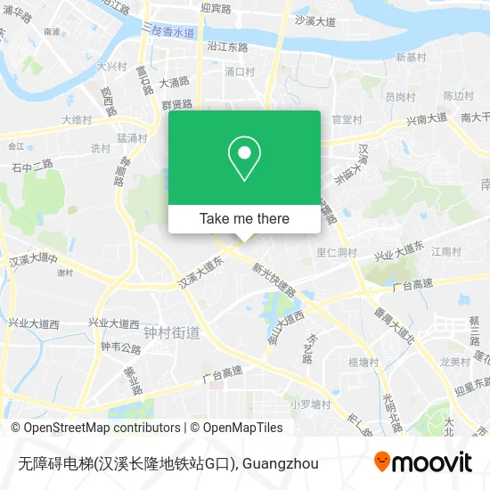 无障碍电梯(汉溪长隆地铁站G口) map
