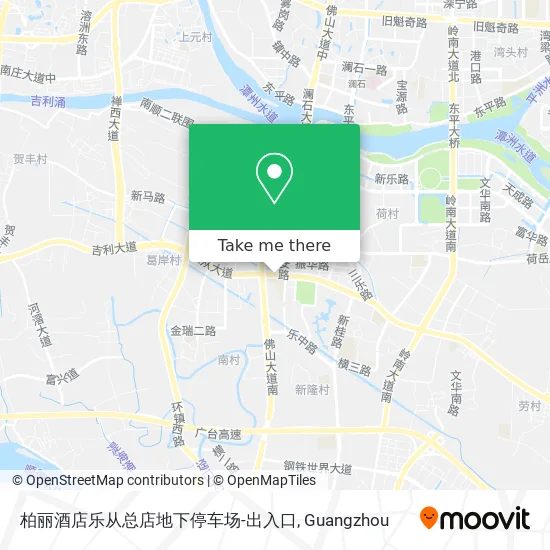 柏丽酒店乐从总店地下停车场-出入口 map
