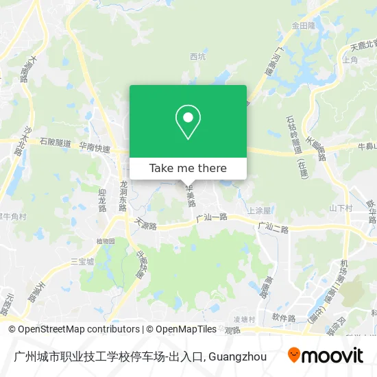 广州城市职业技工学校停车场-出入口 map
