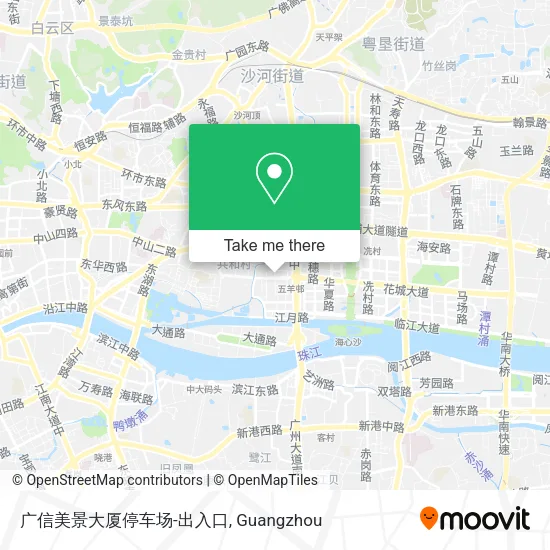 广信美景大厦停车场-出入口 map