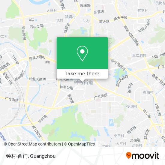 钟村-西门 map