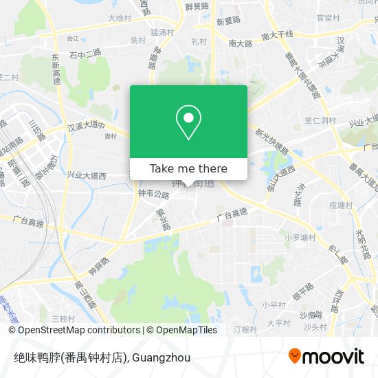 绝味鸭脖(番禺钟村店) map
