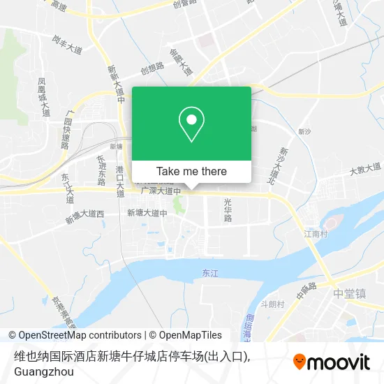 维也纳国际酒店新塘牛仔城店停车场(出入口) map