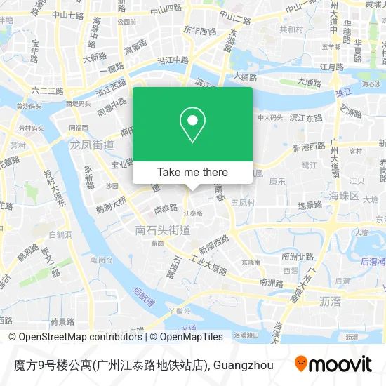 魔方9号楼公寓(广州江泰路地铁站店) map