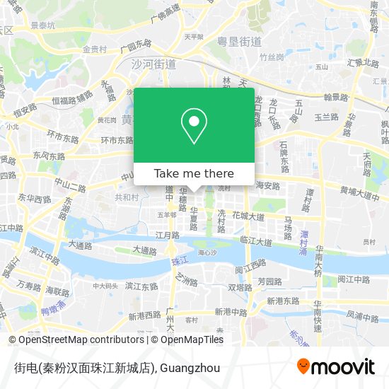 街电(秦粉汉面珠江新城店) map