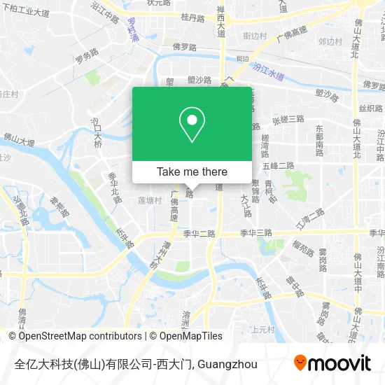 全亿大科技(佛山)有限公司-西大门 map