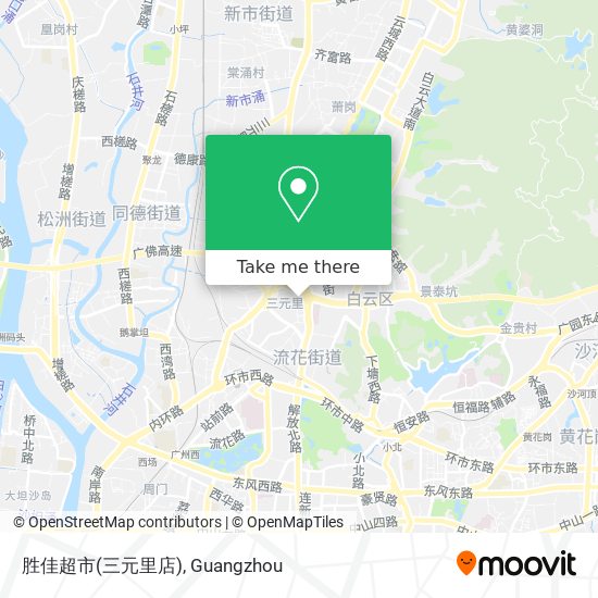 胜佳超市(三元里店) map