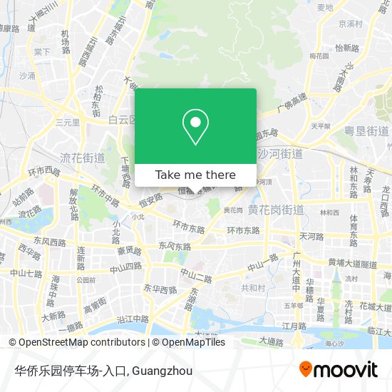 华侨乐园停车场-入口 map