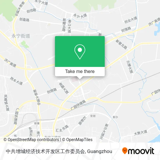 中共增城经济技术开发区工作委员会 map