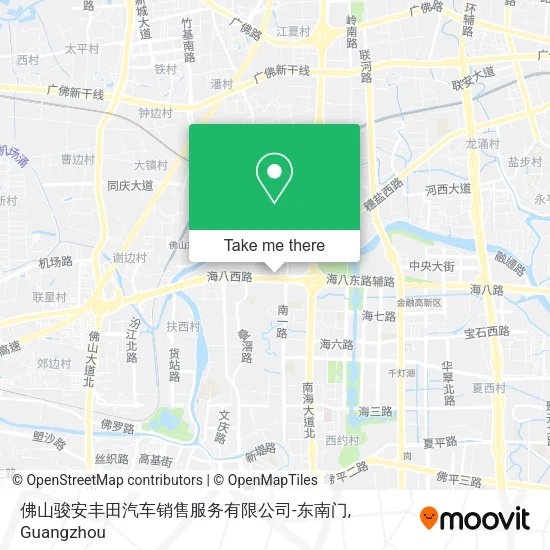 佛山骏安丰田汽车销售服务有限公司-东南门 map
