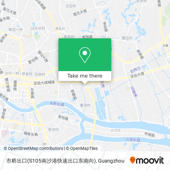 市桥出口(S105南沙港快速出口东南向) map