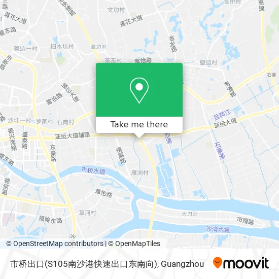 市桥出口(S105南沙港快速出口东南向) map