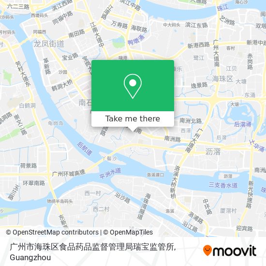 广州市海珠区食品药品监督管理局瑞宝监管所 map