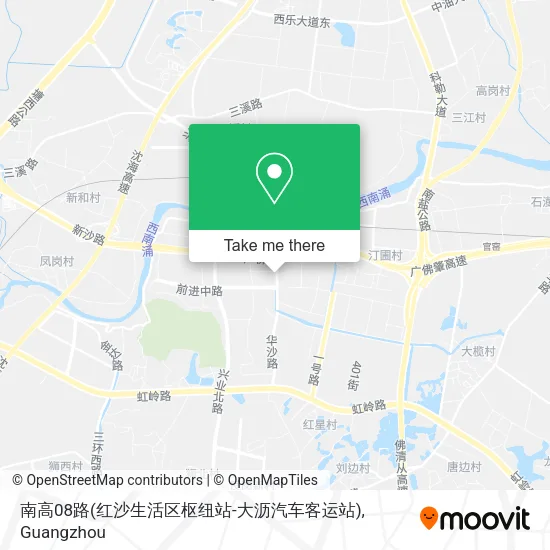 南高08路(红沙生活区枢纽站-大沥汽车客运站) map