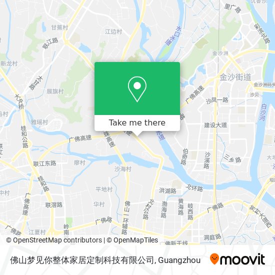 佛山梦见你整体家居定制科技有限公司 map