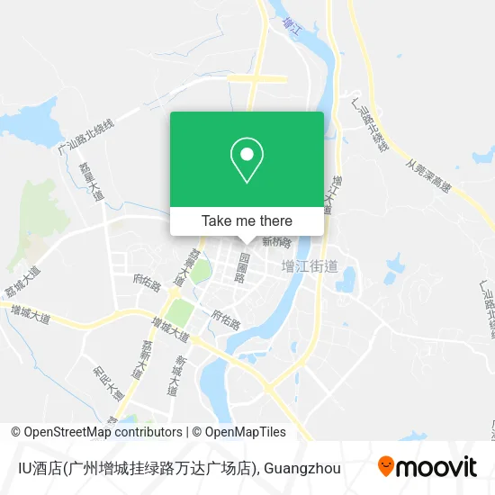 IU酒店(广州增城挂绿路万达广场店) map