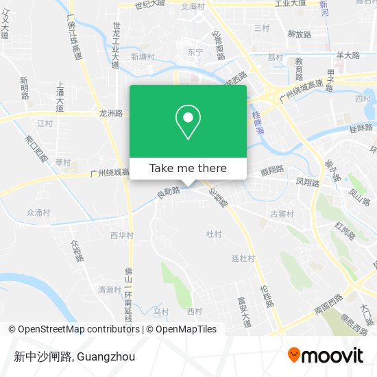 新中沙闸路 map