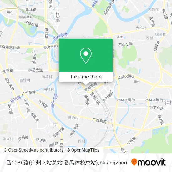 番108b路(广州南站总站-番禺体校总站) map