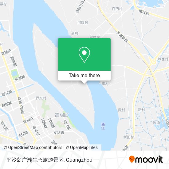平沙岛广瀚生态旅游景区 map