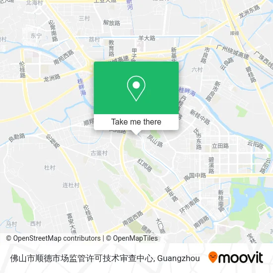 佛山市顺德市场监管许可技术审查中心 map