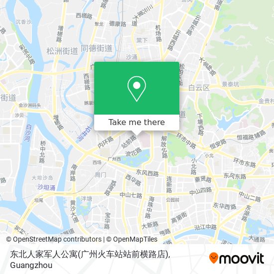 东北人家军人公寓(广州火车站站前横路店) map