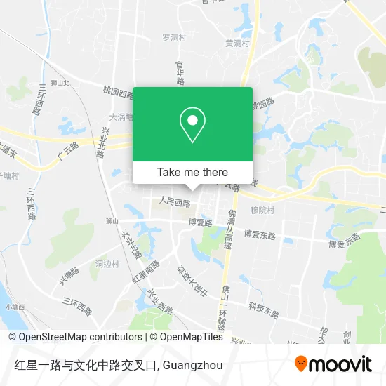 红星一路与文化中路交叉口 map