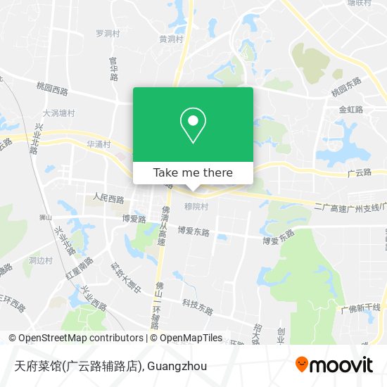 天府菜馆(广云路辅路店) map