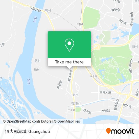 恒大郦湖城 map