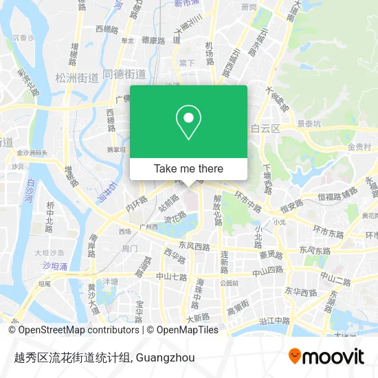 越秀区流花街道统计组 map