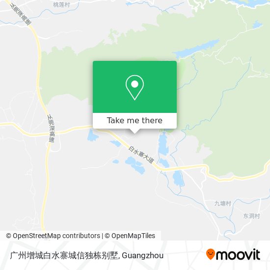 广州增城白水寨城信独栋别墅 map