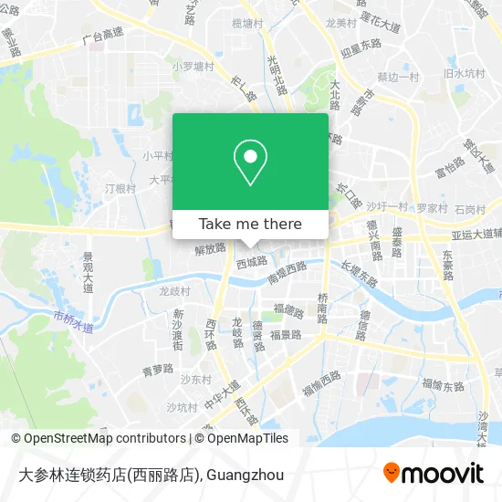 大参林连锁药店(西丽路店) map