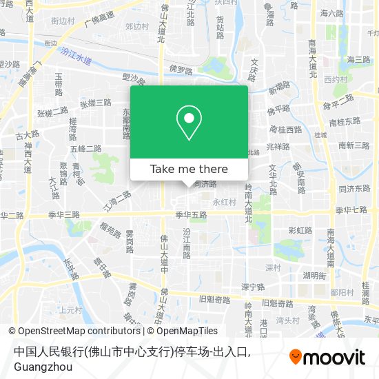 中国人民银行(佛山市中心支行)停车场-出入口 map