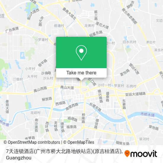 7天连锁酒店(广州市桥大北路地铁站店)(原吉桔酒店) map