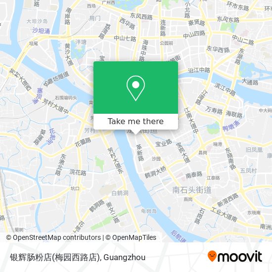 银辉肠粉店(梅园西路店) map