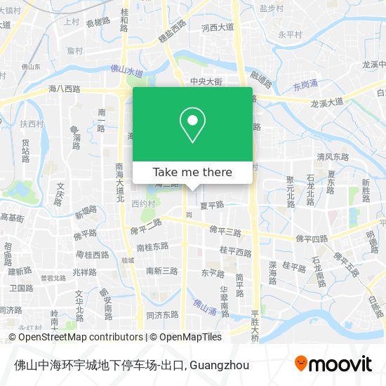 佛山中海环宇城地下停车场-出口 map